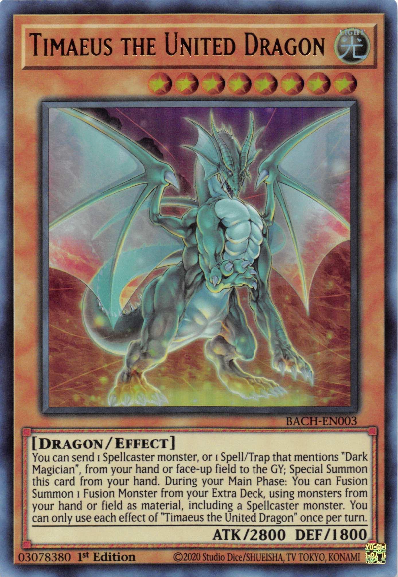 Timaeus the United Dragon [BACH-EN003] Ultra Rare - Josh's Cards