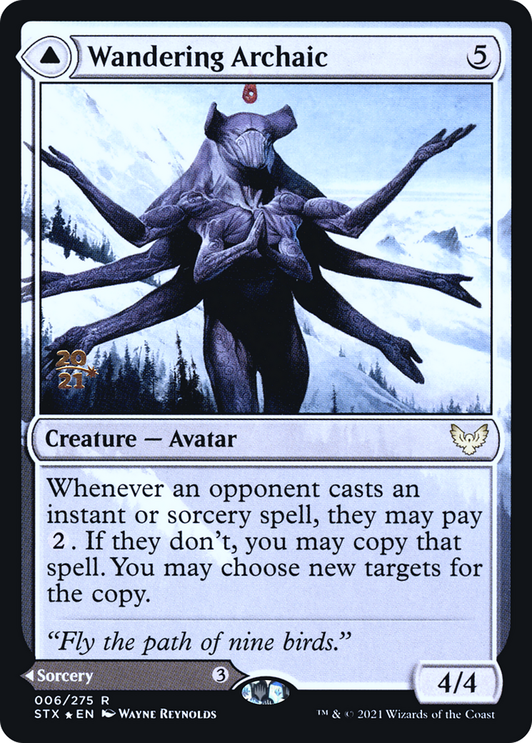 Wandering Archaic // Explore the Vastlands (PRE-06S) - Strixhaven: School of Mages Promos Foil