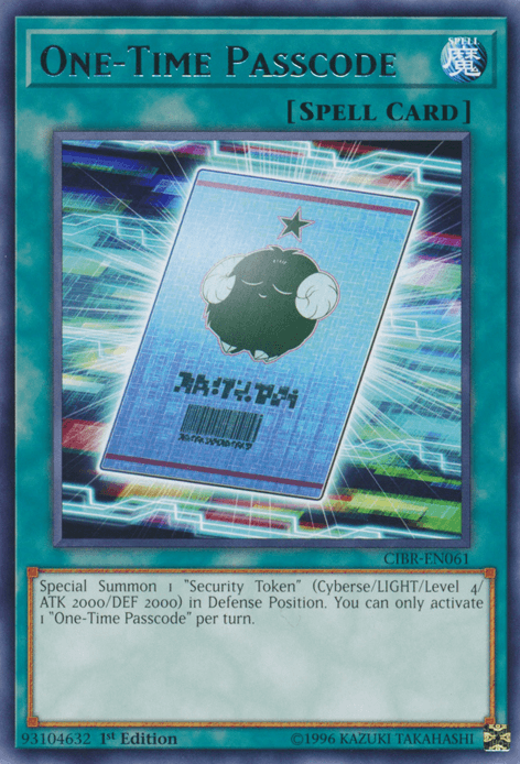 One-Time Passcode [CIBR-EN061] Rare - Josh's Cards