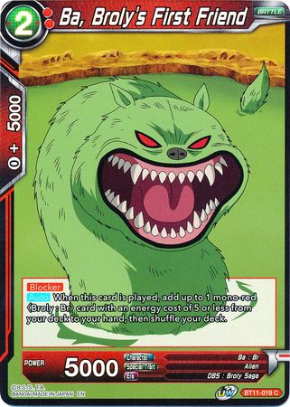 Ba, Broly's First Friend (BT11-019) [Vermilion Bloodline 2nd Edition] Parallel Foil