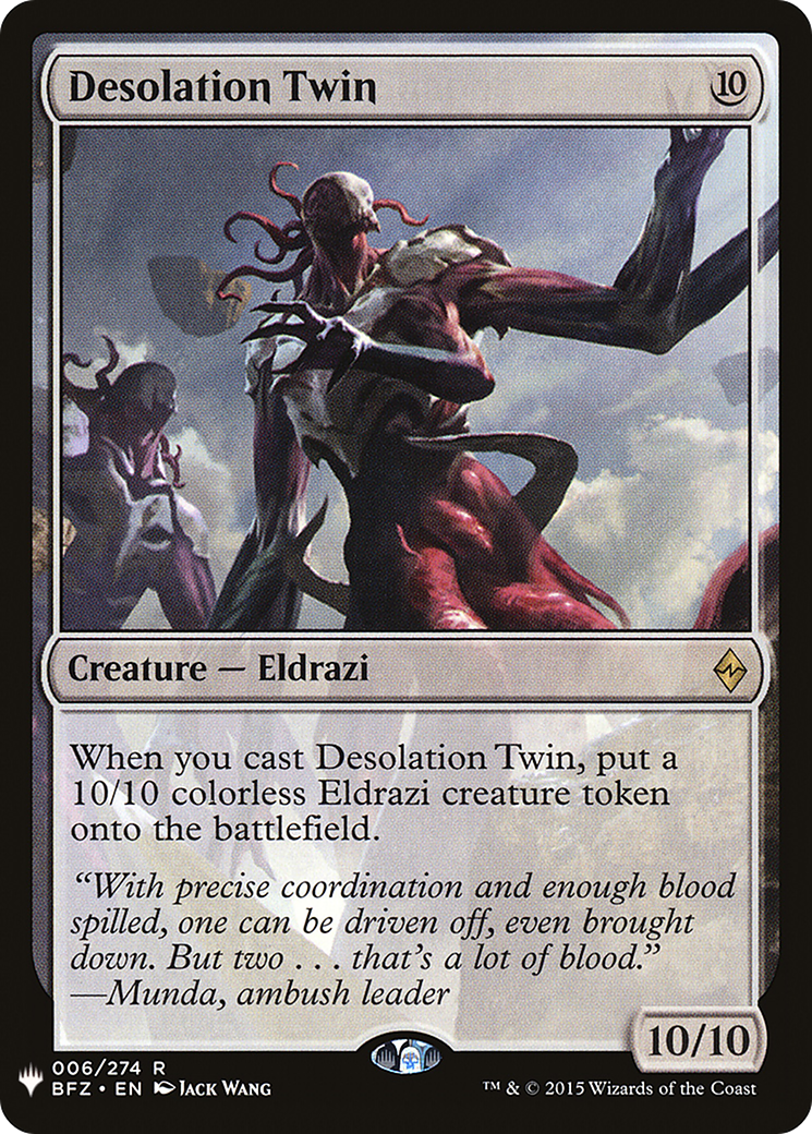 Desolation Twin (LIST-BFZ-6) - The List