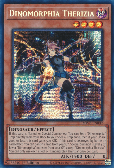 Dinomorphia Therizia [MP23-EN009] Prismatic Secret Rare - Josh's Cards