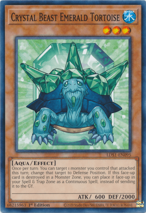Crystal Beast Emerald Tortoise [LDS1-EN095] Common - Josh's Cards