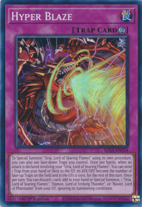 Hyper Blaze [SDSA-EN034] Super Rare - Josh's Cards