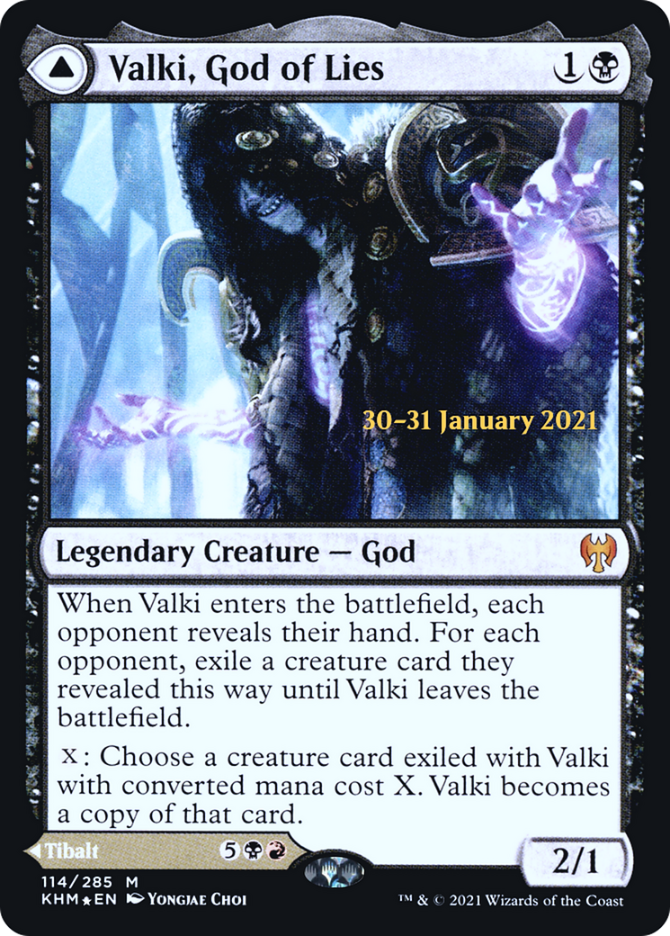 Valki, God of Lies // Tibalt, Cosmic Impostor (PRE-114S) - Kaldheim Promos Foil