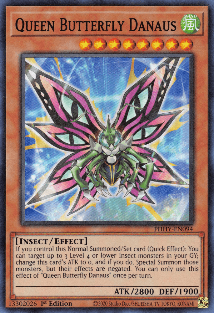 Queen Butterfly Danaus [PHHY-EN094] Super Rare - Josh's Cards