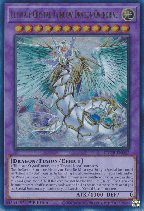 Ultimate Crystal Rainbow Dragon Overdrive [SDCB-EN042] Ultra Rare - Josh's Cards