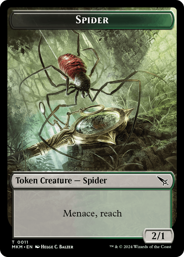 Detective // Spider Double-Sided Token [Murders at Karlov Manor Tokens] - Josh's Cards