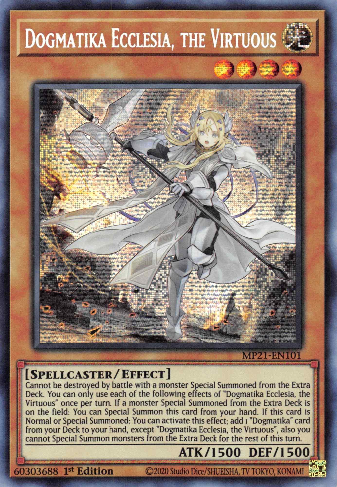 Dogmatika Ecclesia, the Virtuous [MP21-EN101] Prismatic Secret Rare - Josh's Cards