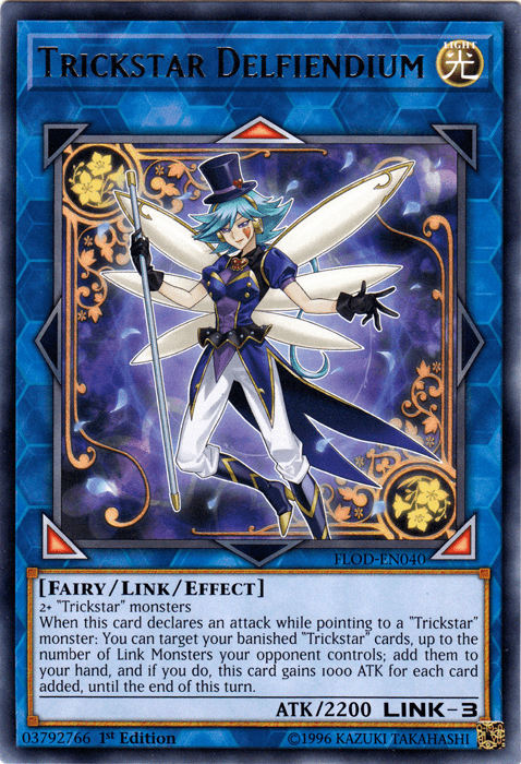 Trickstar Delfiendium [FLOD-EN040] Rare - Josh's Cards