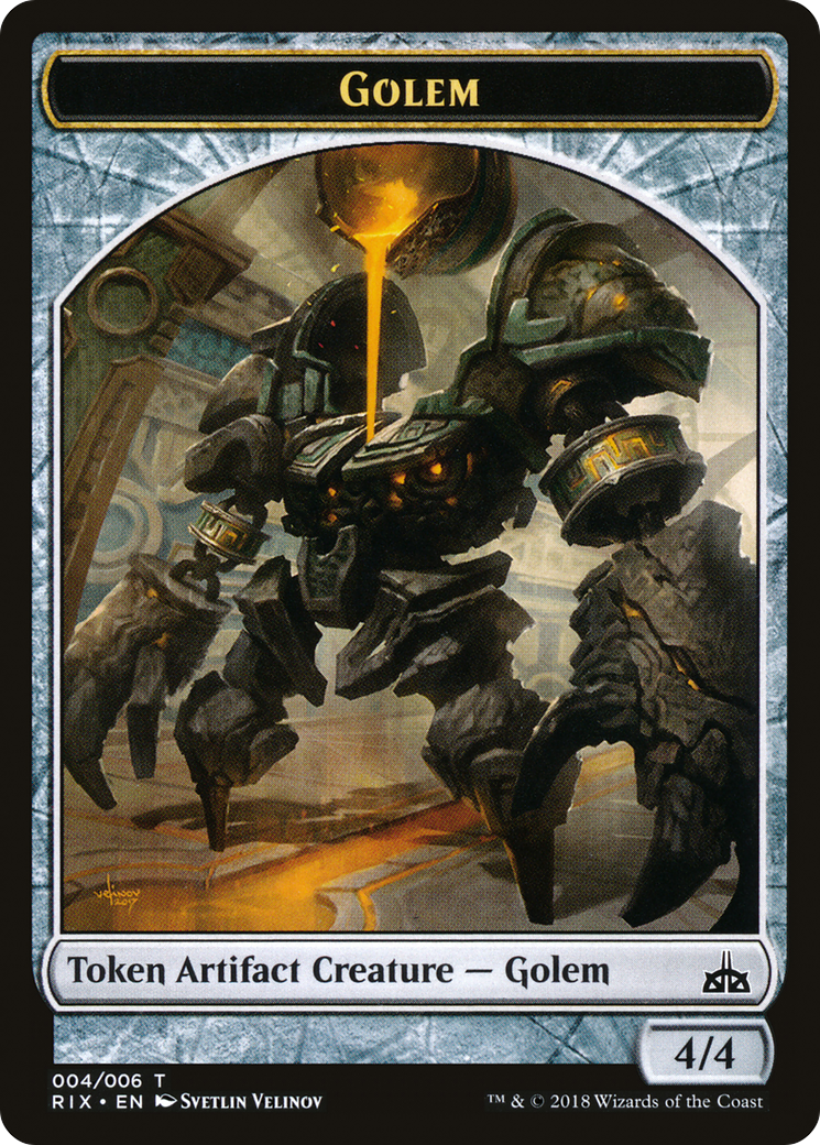 Golem (RIX-004) - Rivals of Ixalan Tokens