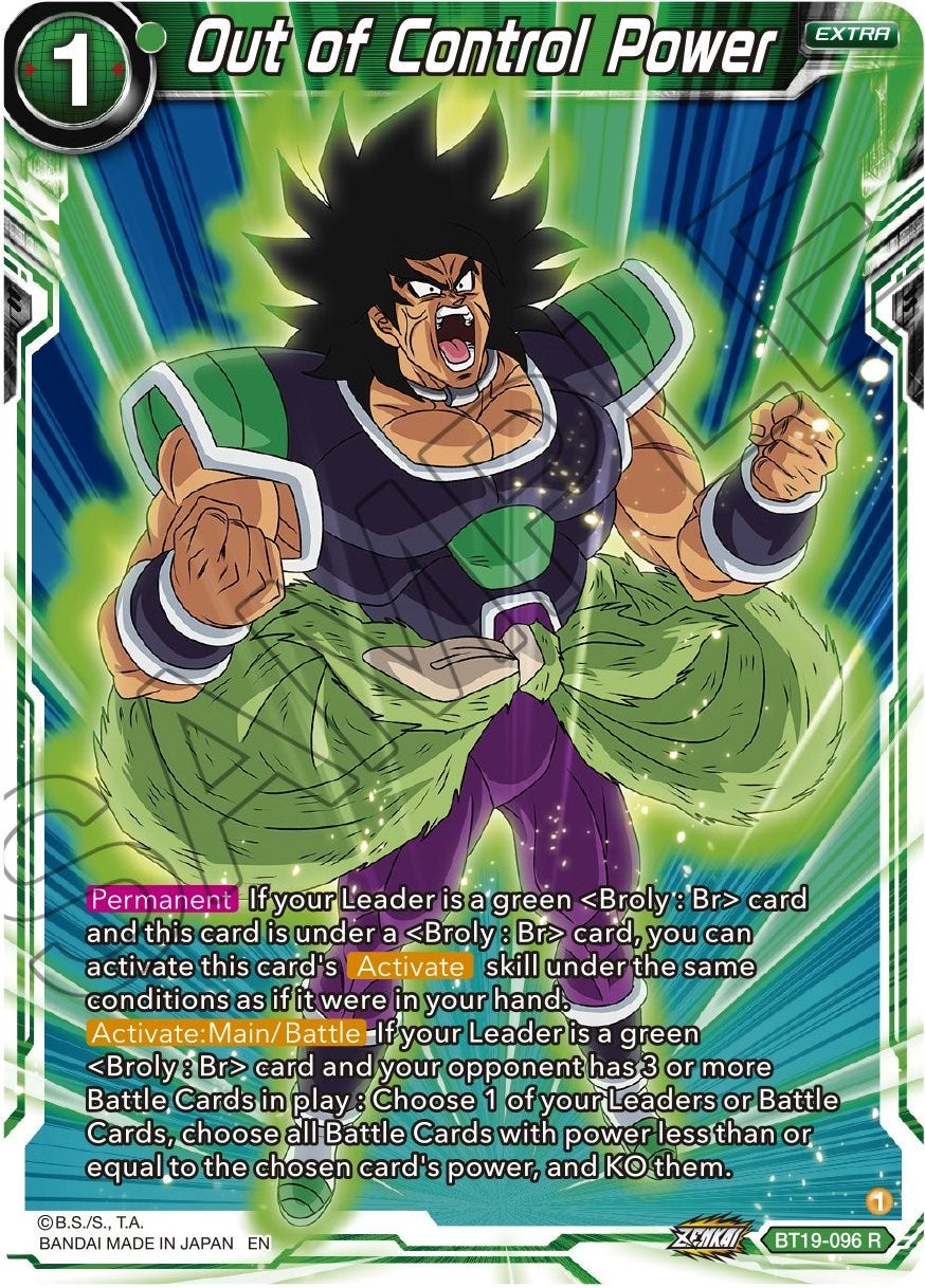 Out of Control Power (BT19-096) [Fighter's Ambition] Parallel Foil