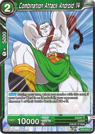 Combination Attack Android 14 (BT3-072) [Cross Worlds] Parallel Foil
