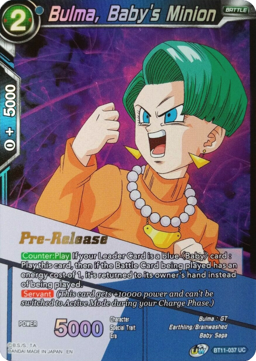 Bulma, Baby's Minion (BT11-037) [Vermilion Bloodline Prerelease Promos] Parallel Foil