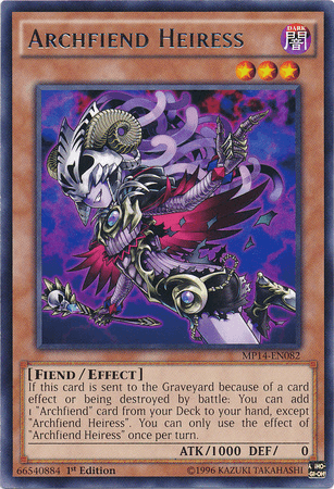 Archfiend Heiress [MP14-EN082] Rare - Josh's Cards