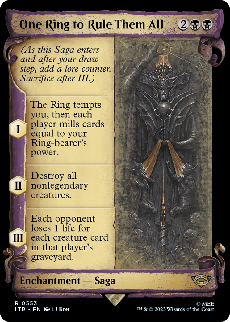 One Ring to Rule Them All (LTR-553) - The Lord of the Rings: Tales of Middle-earth: (Showcase)