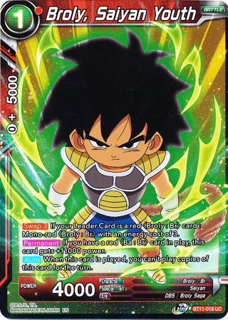 Broly, Saiyan Youth (BT11-018) [Vermilion Bloodline 2nd Edition] Parallel Foil