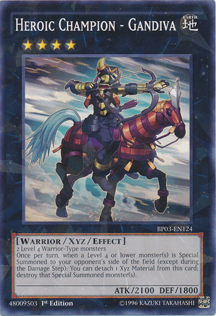 Heroic Champion - Gandiva [BP03-EN124] Shatterfoil Rare - Josh's Cards