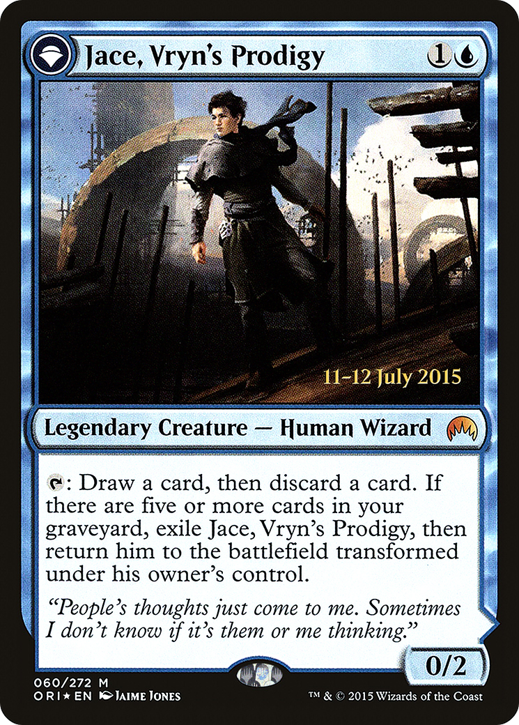 Jace, Vryn's Prodigy // Jace, Telepath Unbound (PRE-60S) - Magic Origins Promos: (originpwdfc) Foil