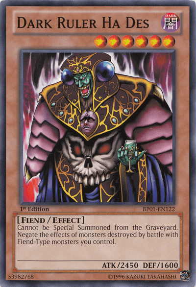 Dark Ruler Ha Des [BP01-EN122] Common - Josh's Cards