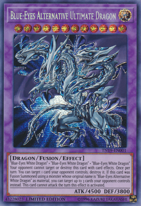 Blue-Eyes Alternative Ultimate Dragon [TN19-EN001] Prismatic Secret Rare - Josh's Cards