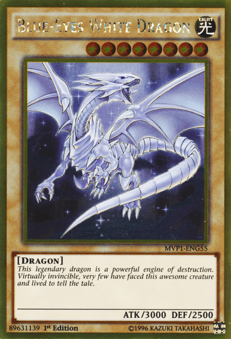 Blue-Eyes White Dragon [MVP1-ENG55] Gold Rare - Josh's Cards