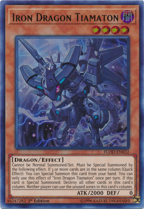 Iron Dragon Tiamaton [FLOD-EN032] Ultra Rare - Josh's Cards