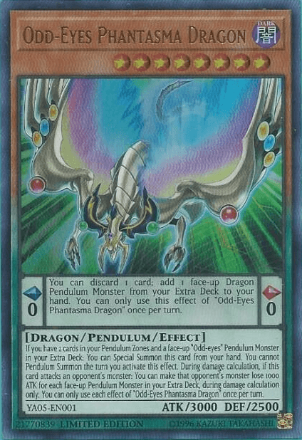 Odd-Eyes Phantasma Dragon [YA05-EN001] Ultra Rare - Josh's Cards