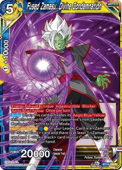 Fused Zamasu, Divine Condemnation (BT16-130) [Realm of the Gods] Parallel Foil