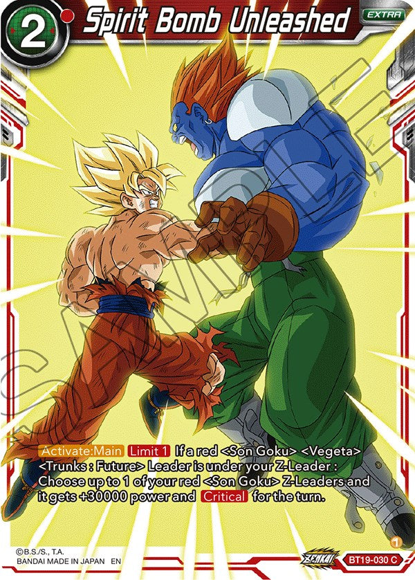 Spirit Bomb Unleashed (BT19-030) [Fighter's Ambition] Parallel Foil