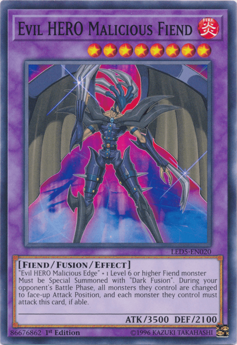 Evil Hero Malicious Fiend [LED5-EN020] Common - Josh's Cards