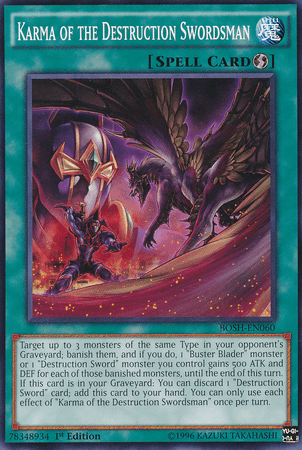 Karma of the Destruction Swordsman [BOSH-EN060] Common - Josh's Cards