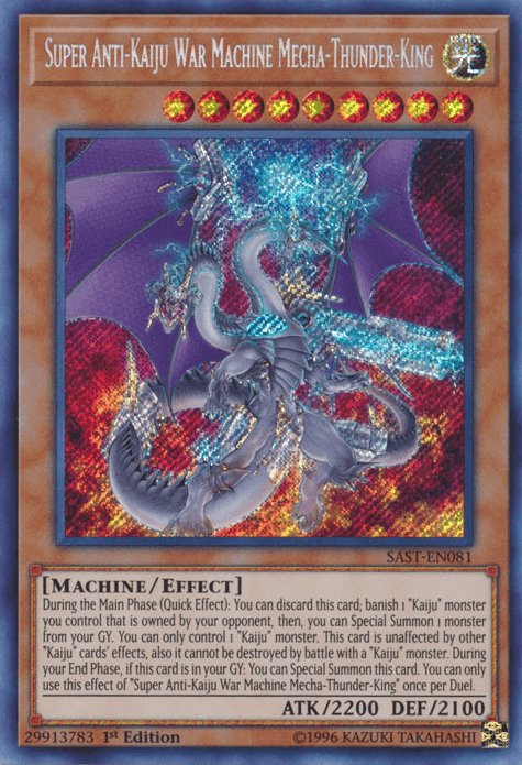 Super Anti-Kaiju War Machine Mecha-Thunder-King [SAST-EN081] Secret Rare - Josh's Cards