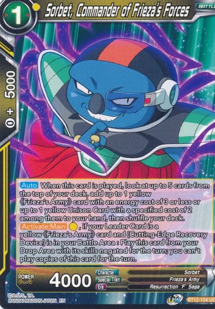 Sorbet, Commander of Frieza's Forces (BT12-104) [Vicious Rejuvenation] Parallel Foil