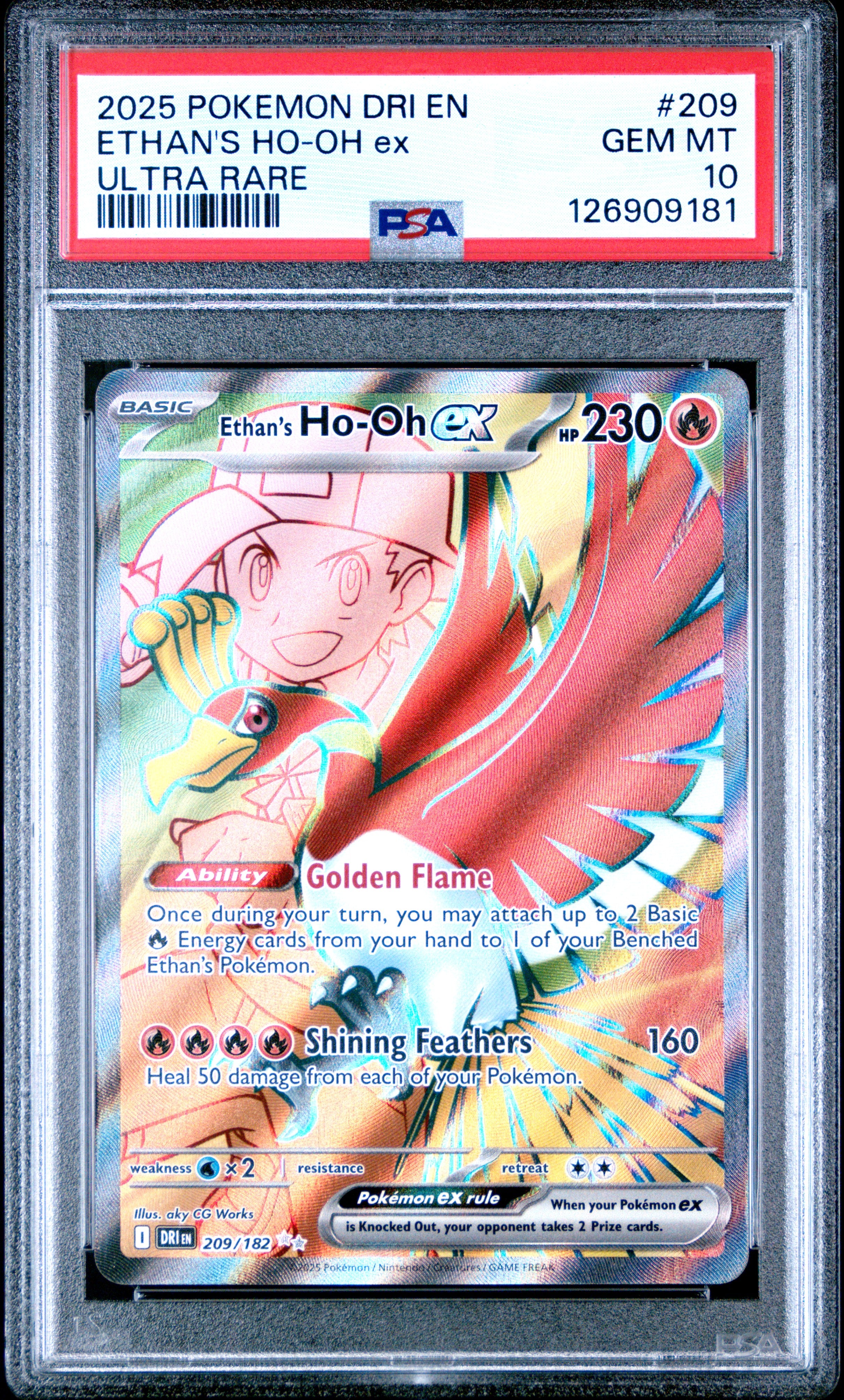 Ethan's Ho-Oh ex Destined Rivals 209/182 PSA 10