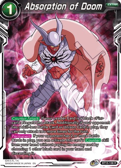 Absorption of Doom (BT15-138) [Saiyan Showdown] Parallel Foil