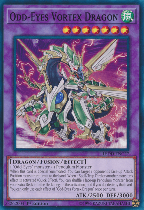 Odd-Eyes Vortex Dragon [LEDD-ENC27] Common - Josh's Cards