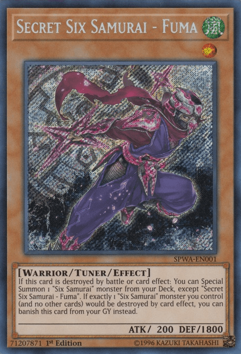 Secret Six Samurai - Fuma [SPWA-EN001] Secret Rare - Josh's Cards