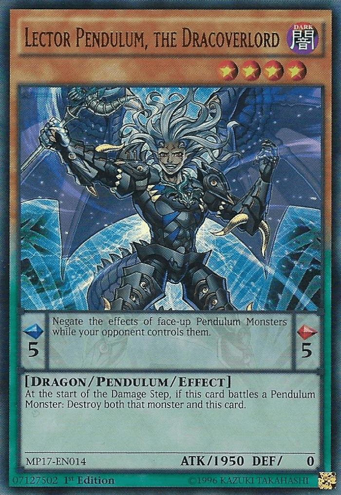 Lector Pendulum, the Dracoverlord [MP17-EN014] Ultra Rare - Josh's Cards
