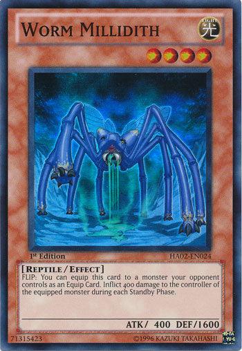 Worm Millidith [HA02-EN024] Super Rare - Josh's Cards