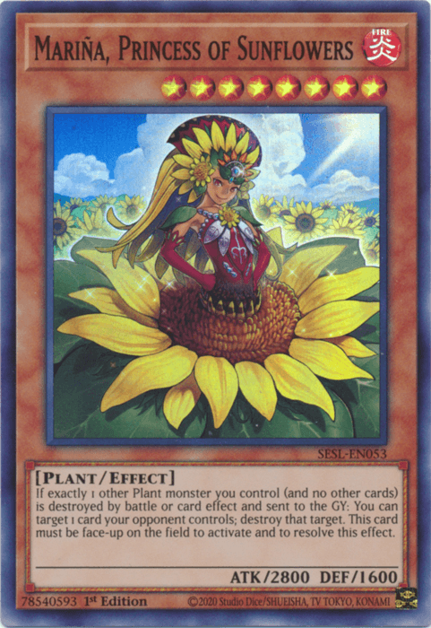 Marina, Princess of Sunflowers [SESL-EN053] Super Rare - Josh's Cards
