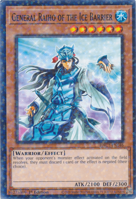 General Raiho of the Ice Barrier (Duel Terminal) [HAC1-EN046] Common - Josh's Cards