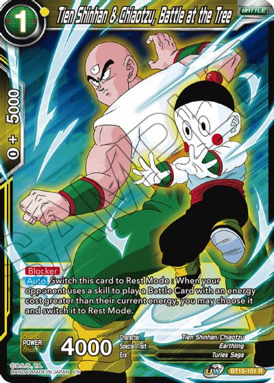 Tien Shinhan & Chiaotzu, Battle at the Tree (BT15-101) [Saiyan Showdown] Parallel Foil