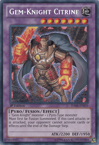 Gem-Knight Citrine [HA06-EN019] Secret Rare - Josh's Cards