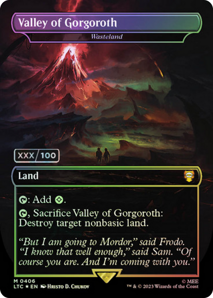 Wasteland (LTC-406Z) - Tales of Middle-earth Commander / Valley of Gorgoroth (Borderless) Foil