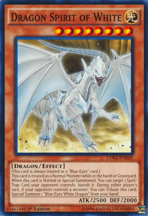 Dragon Spirit of White [LDK2-ENK02] Common - Josh's Cards