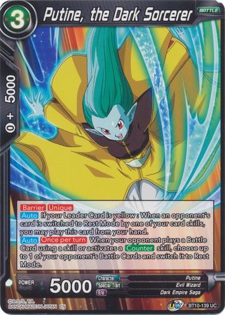 Putine, the Dark Sorcerer (BT10-139) [Rise of the Unison Warrior] Parallel Foil