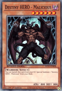 Destiny HERO - Malicious [SGX1-ENB08] Common - Josh's Cards