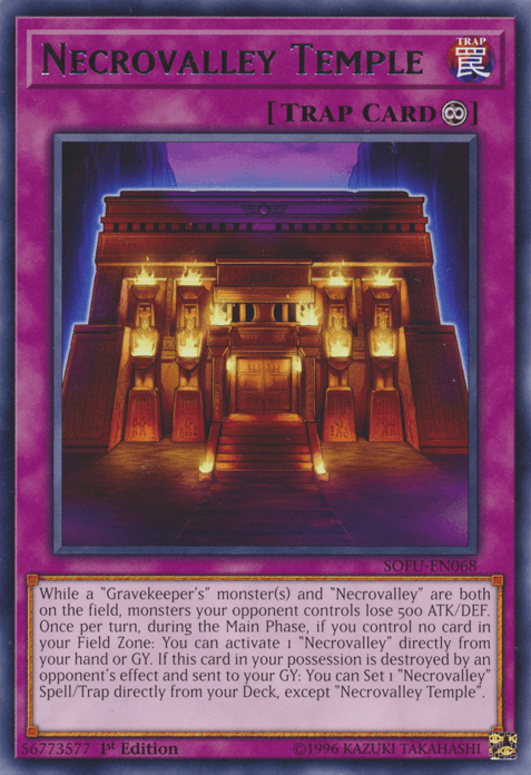 Necrovalley Temple [SOFU-EN068] Rare - Josh's Cards