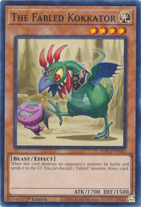 The Fabled Kokkator (Duel Terminal) [HAC1-EN142] Common - Josh's Cards